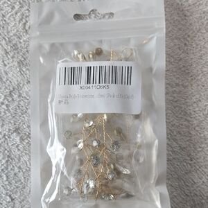 Elegant Gold Rhinestone Bridal Hair Vine 3 for $20